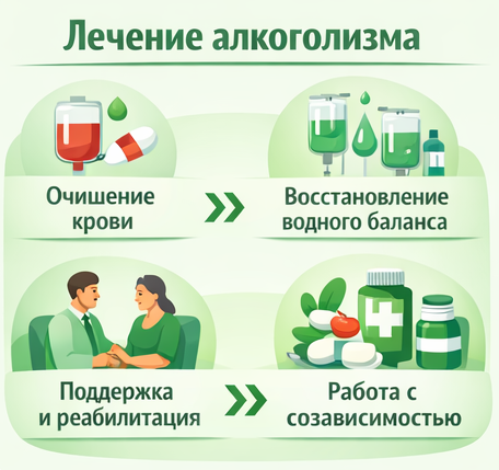 лечение алкоголизма в Валуйках этапы
